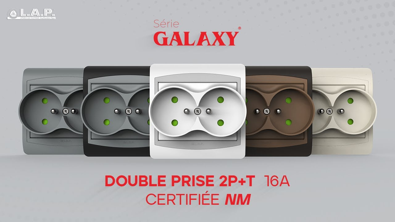 LAP Galaxy — Double prise 2P+T 16A certifiée NM
